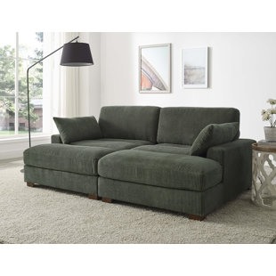 Wayfair emerald deals green sofa